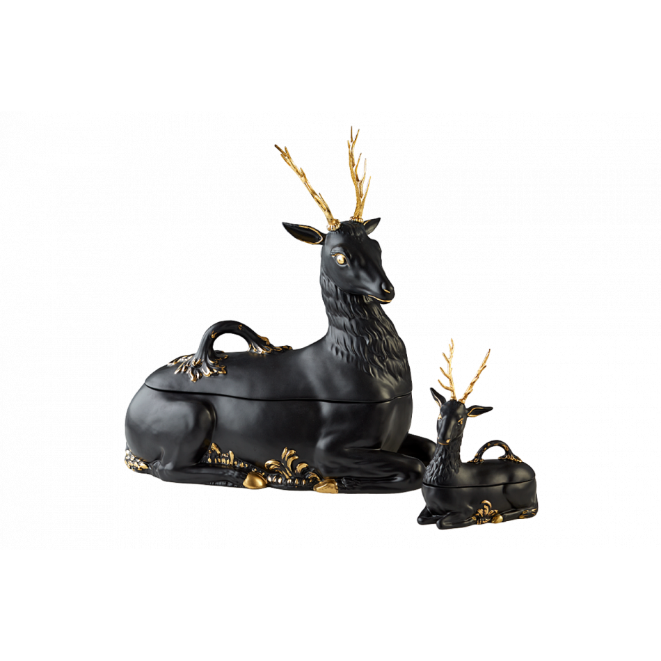 Noble Stag Compote Matte Black Small 5.5" x 2" x 7"