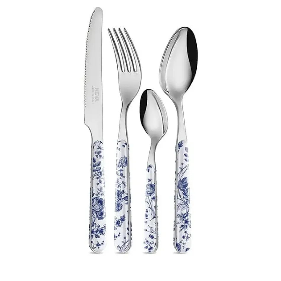 China Roses Blue Set 4 Cheese Knives