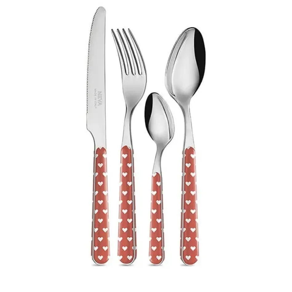 Hearts Coral Flatware