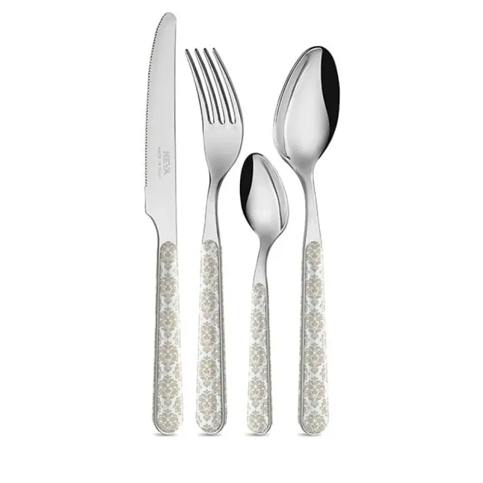 Damask Dove/Sky Blue Flatware