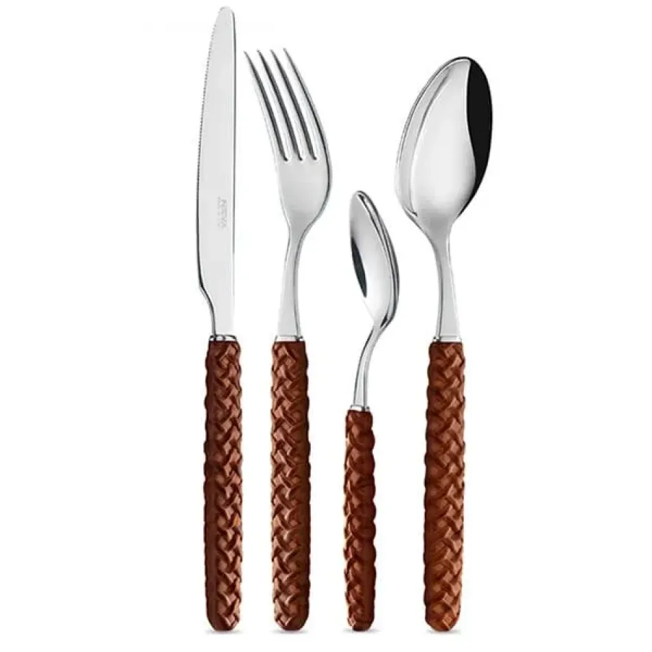 Intreccio Leather Flatware