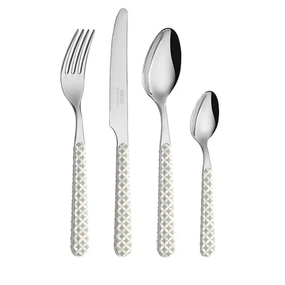 Optical Dove/Blue Set 4 Cheese Knives