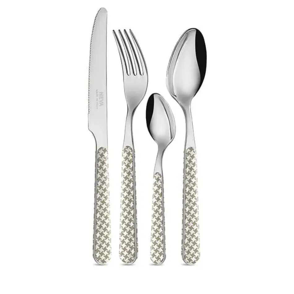 Houndstooth Dove Set 4 Cheese Knives