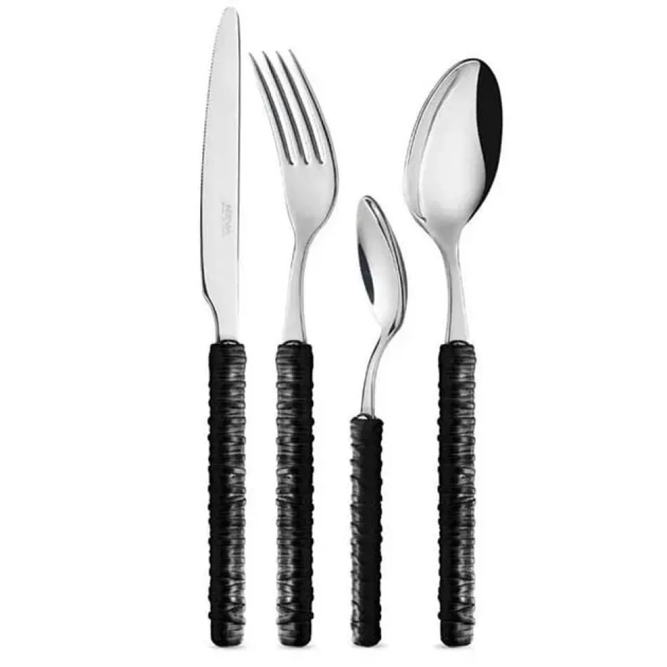 Rattan Black Flatware