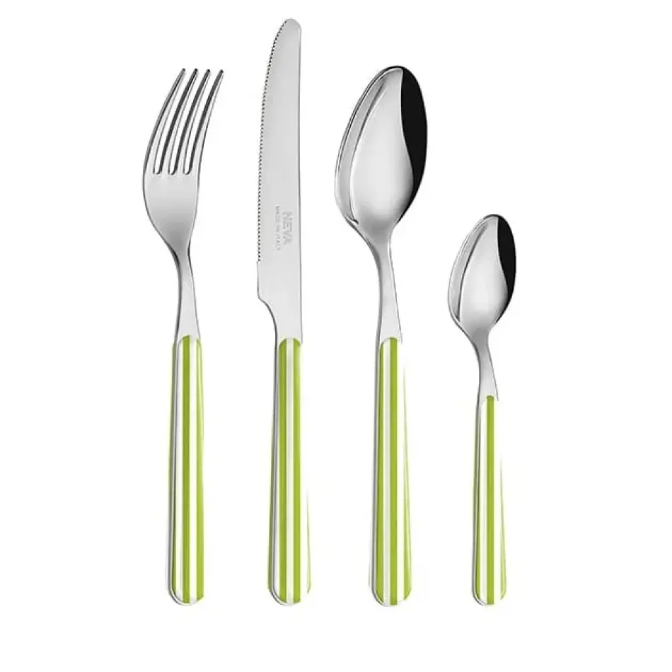 Stripes Green Set 4 Cheese Knives