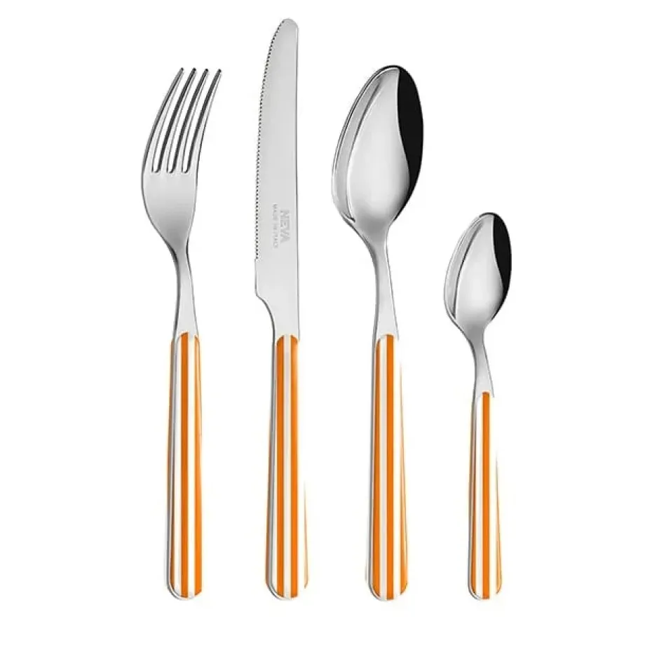Stripes Orange Set 4 Cheese Knives
