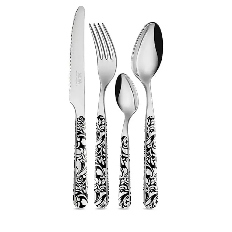Vintage Black Set 4 Cheese Knives
