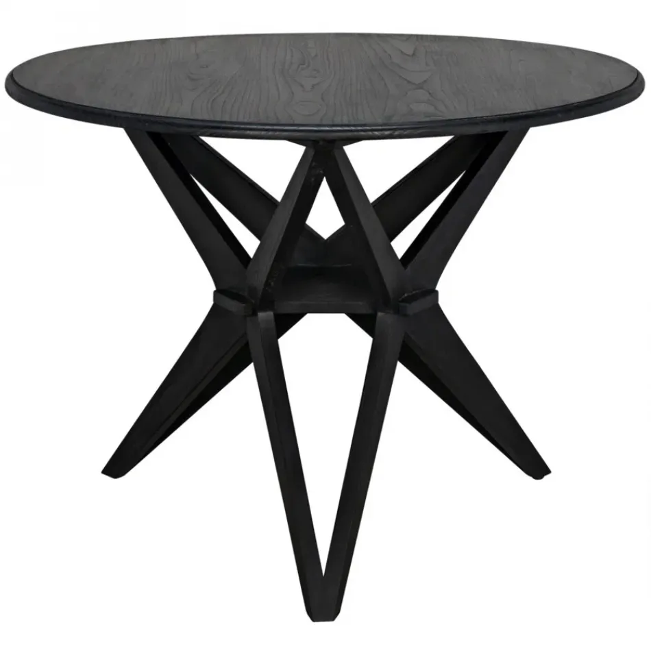 Victor Dining Table, Charcoal Black