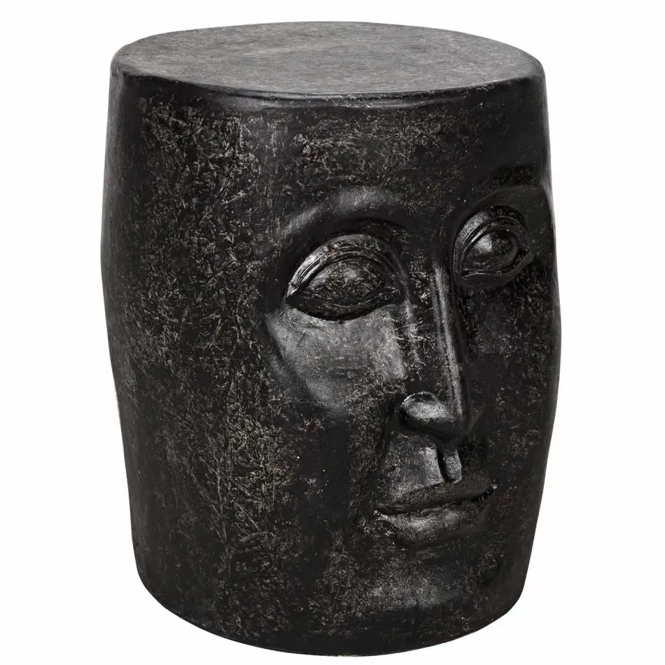 Head Side Table, Black Fiber Cement