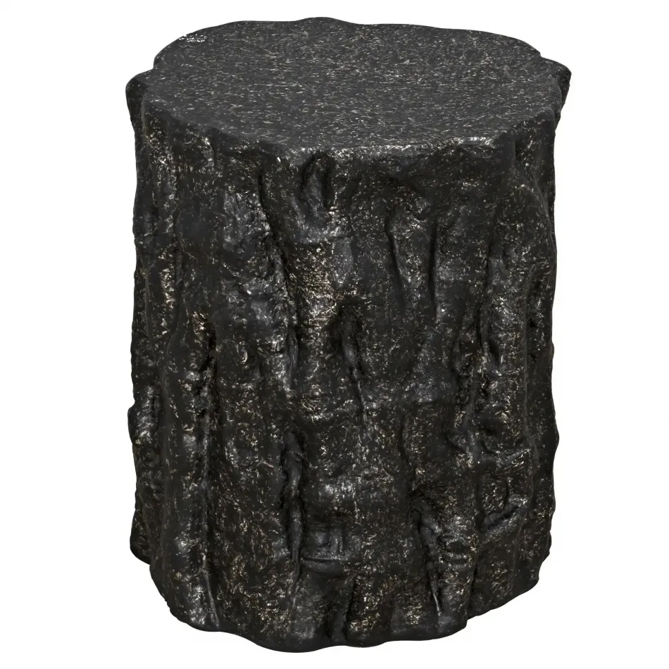 Damono Stool/Side Table, Black Fiber Cement