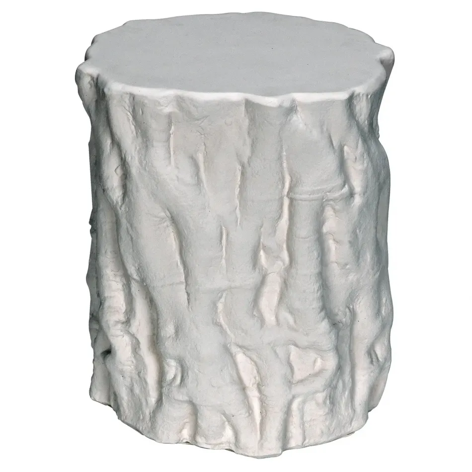 Damono Stool/Side Table, White Fiber Cement