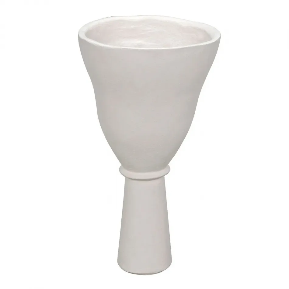 Vase, White Fiber Cement