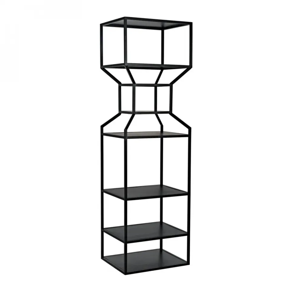 Downtown A Bookcase, Black Metal