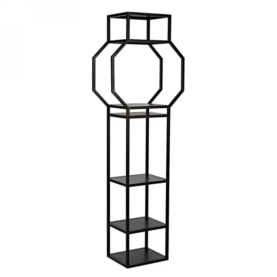 Downtown B Bookcase, Black Metal