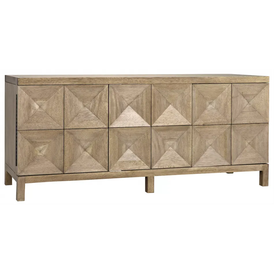 QS Quadrant 3 Door Sideboard, Washed Walnut