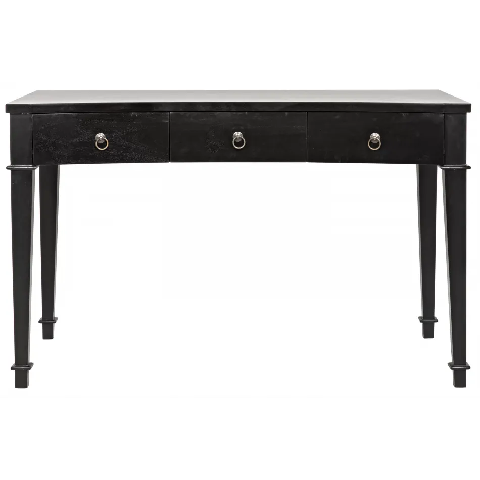 Curba Desk, Hand Rubbed Black