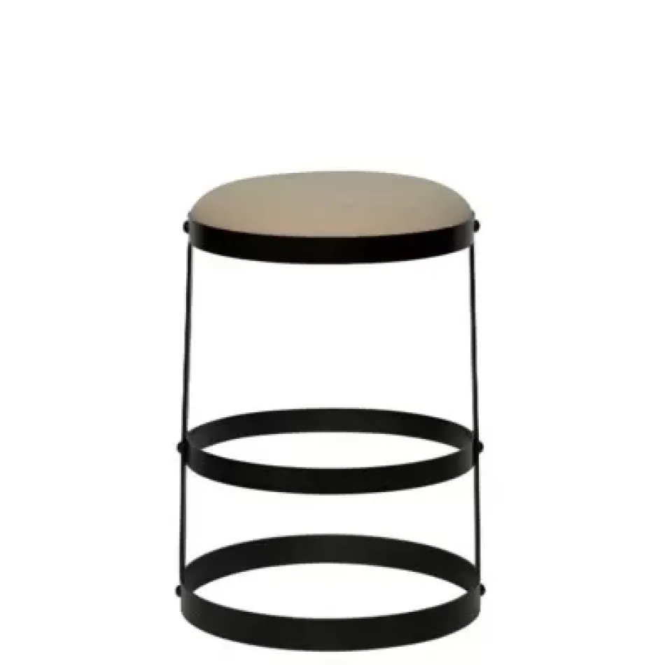 Dior Counter Stool, Black Metal