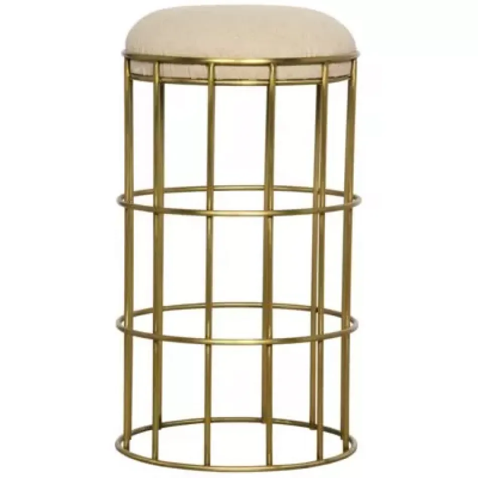 Ryley Counter Stool, Metal with Brass Finish