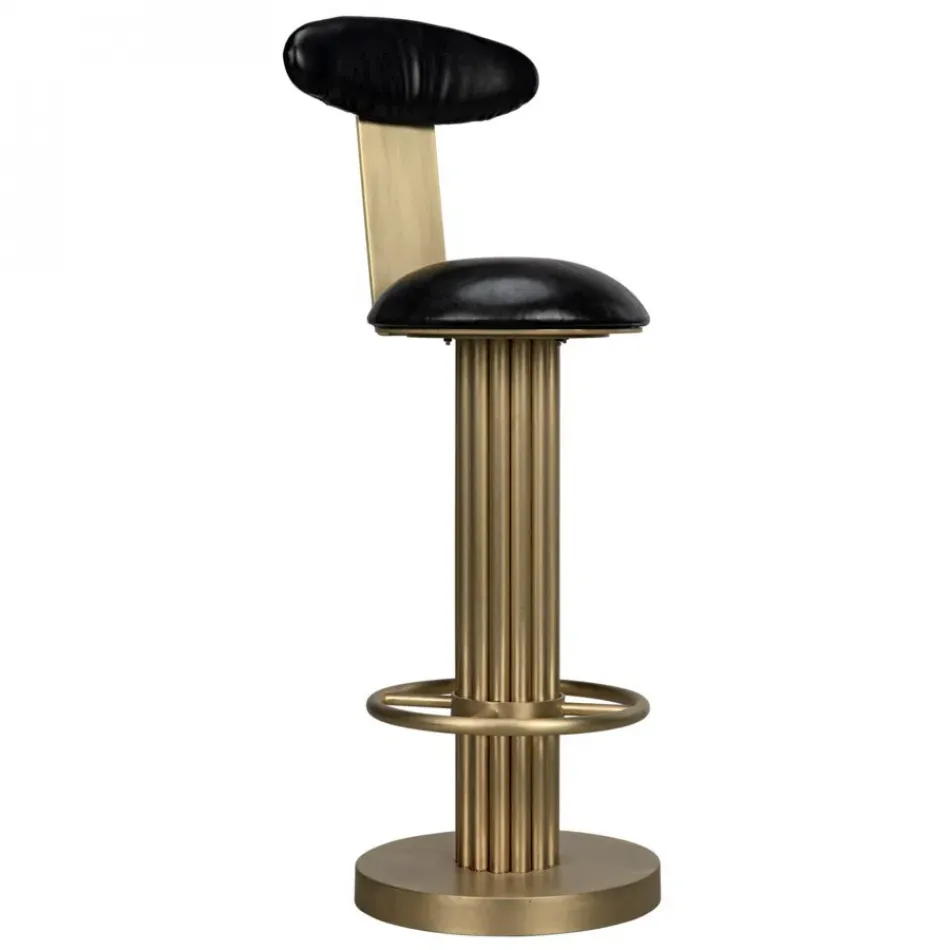 Sedes Counter Stool, Antique Brass