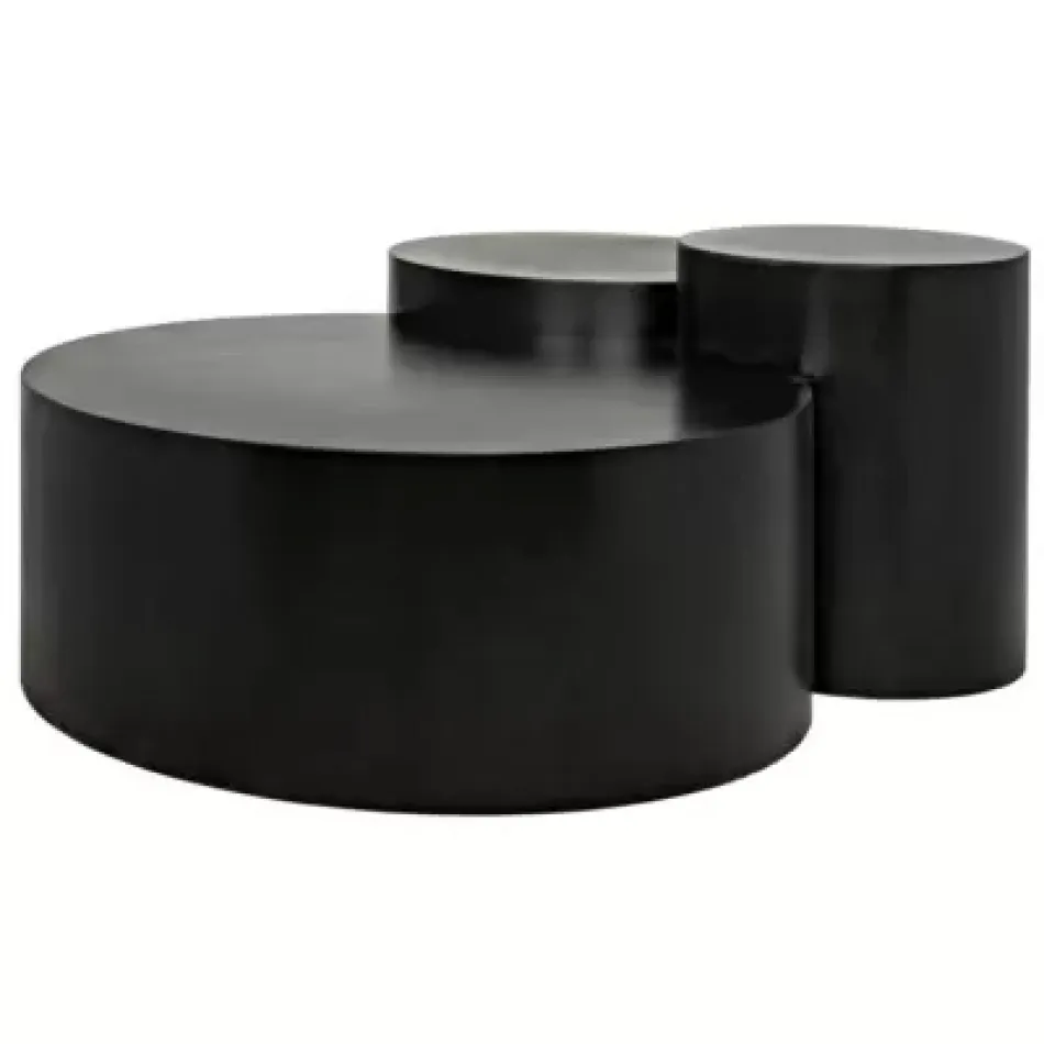 Ella Coffee Table, Black Metal Finish