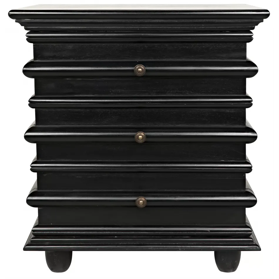 Ascona Side Table, Hand Rubbed Black