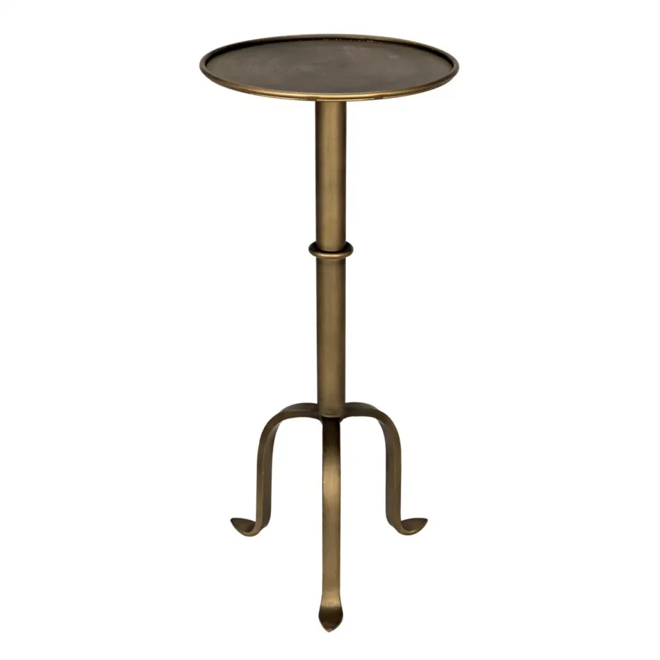 Tini Side Table, Metal with Aged Brass Finish