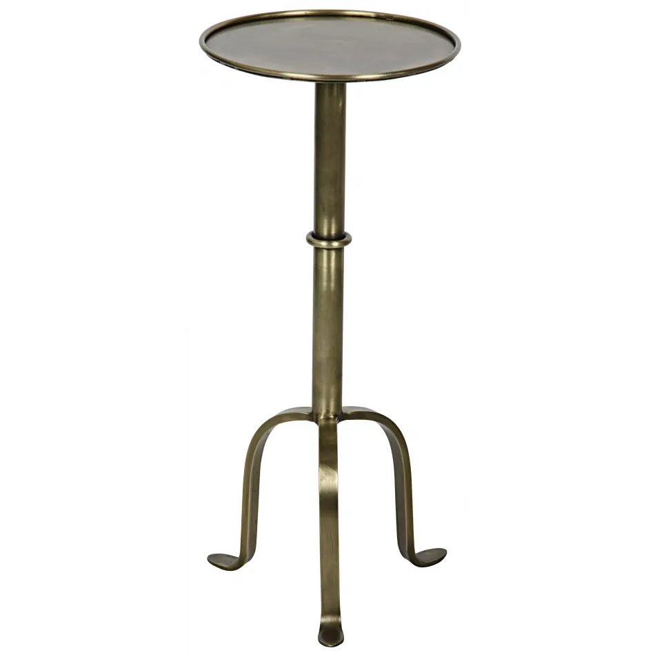 QS Tini Side Table, Antique Brass