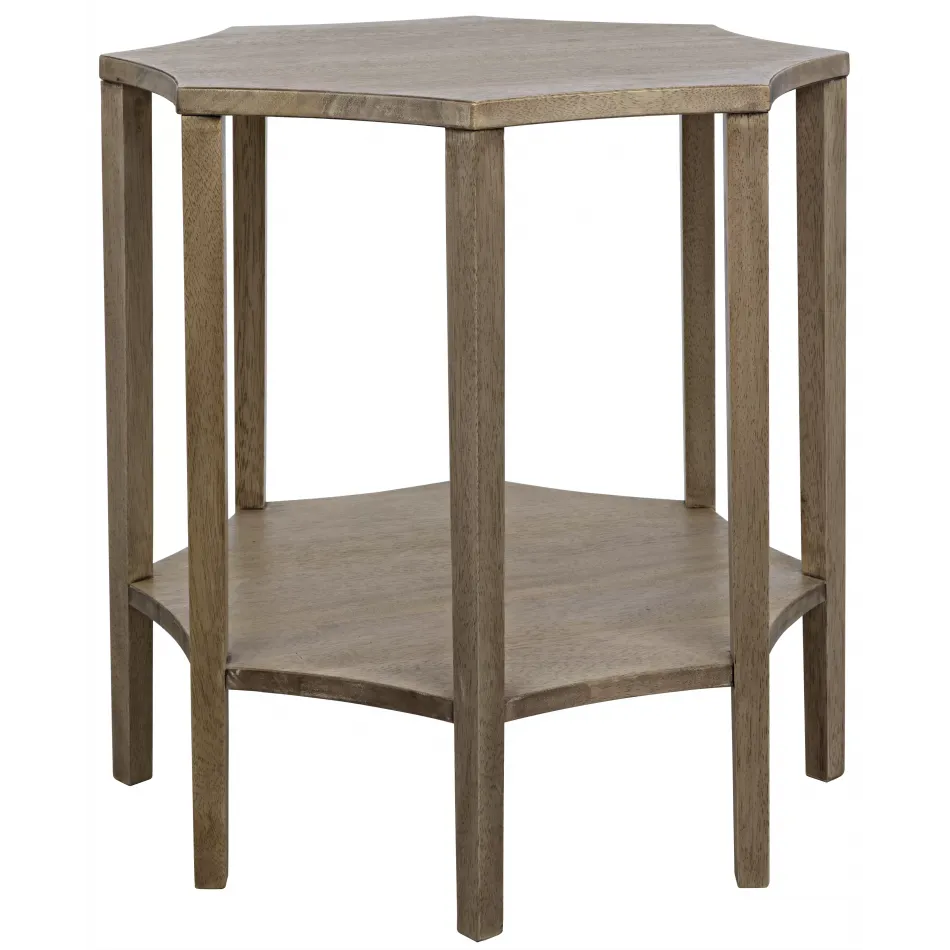 Ariana Side Table, Washed Walnut