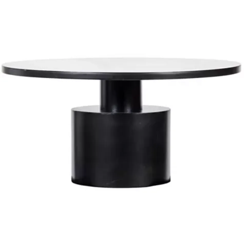 Marlow Dining Table, Black Metal