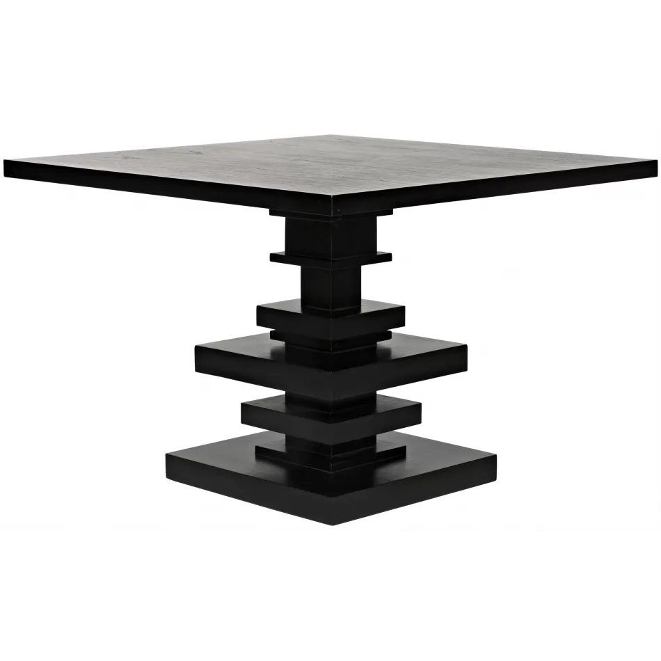 Corum Square Table, Hand Rubbed Black