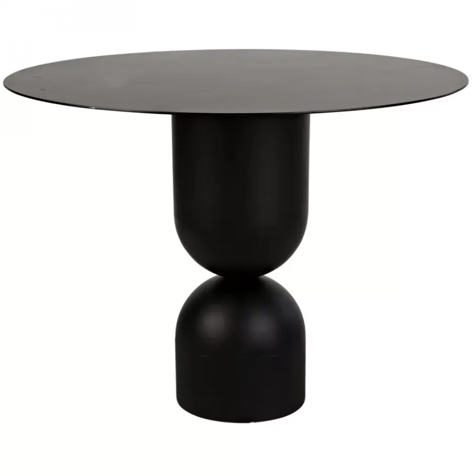 Wanda Dining Table, Black Metal