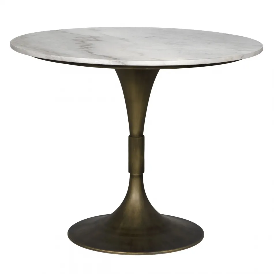 Jman Table 36", Aged Brass Finish