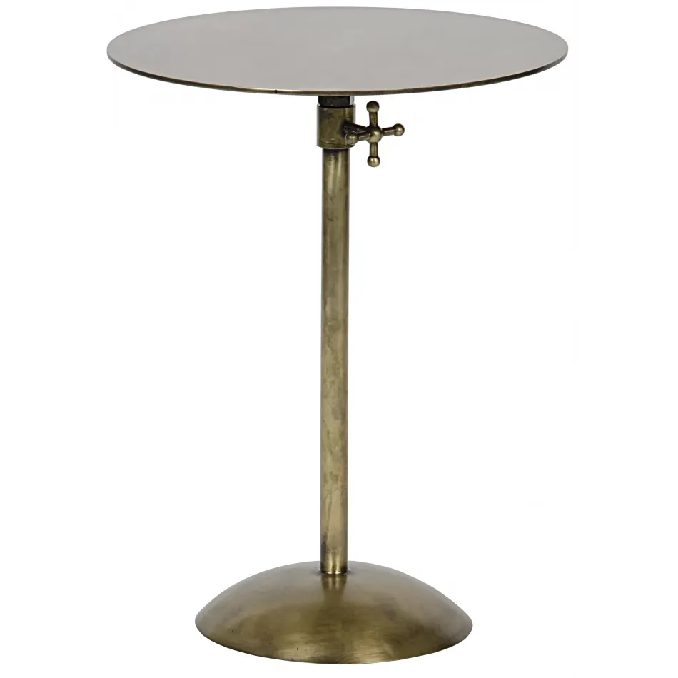 Felix Side Table, Antique Brass