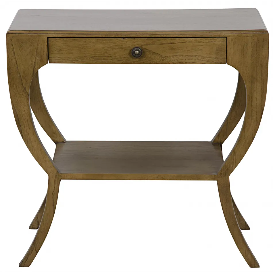 Maude Side Table, Saddle Brown