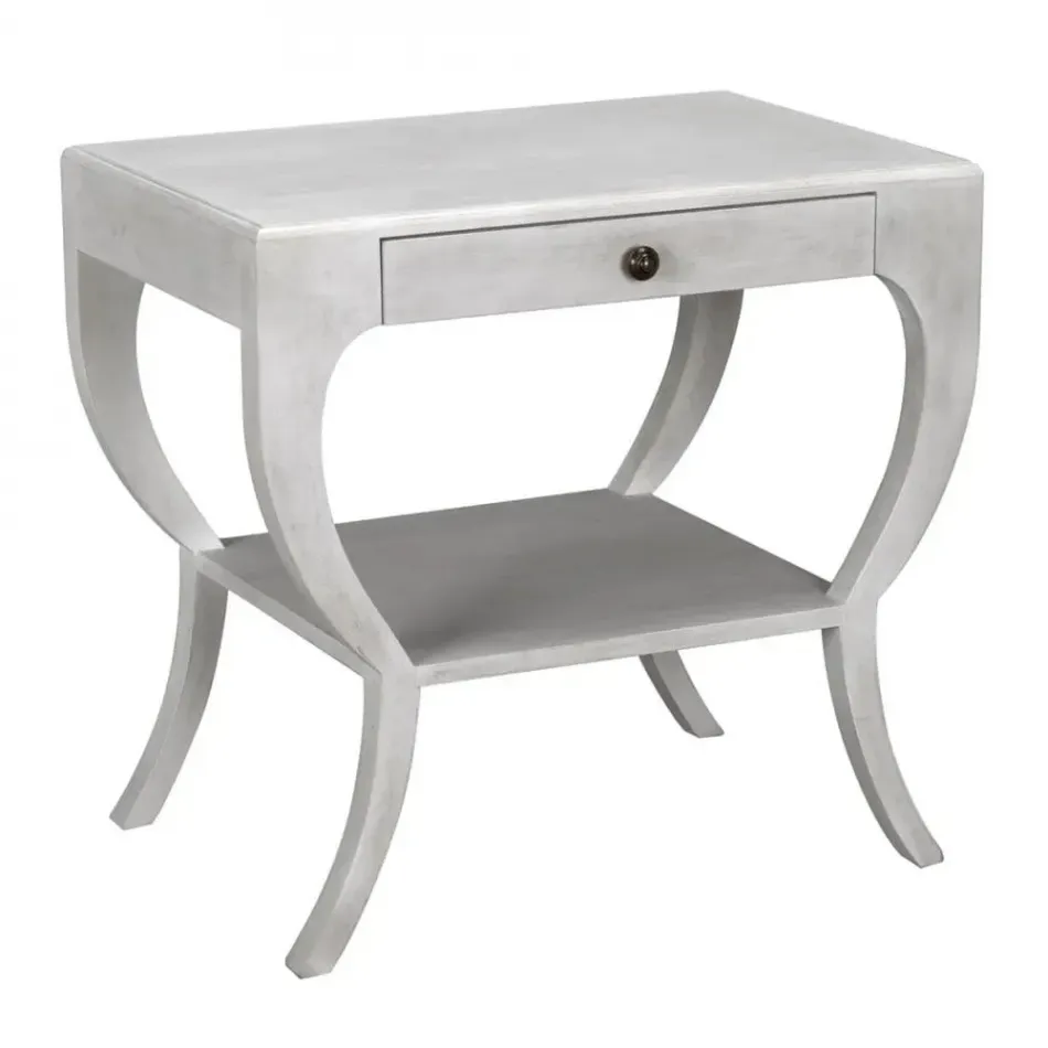 Maude Side Table, White Wash