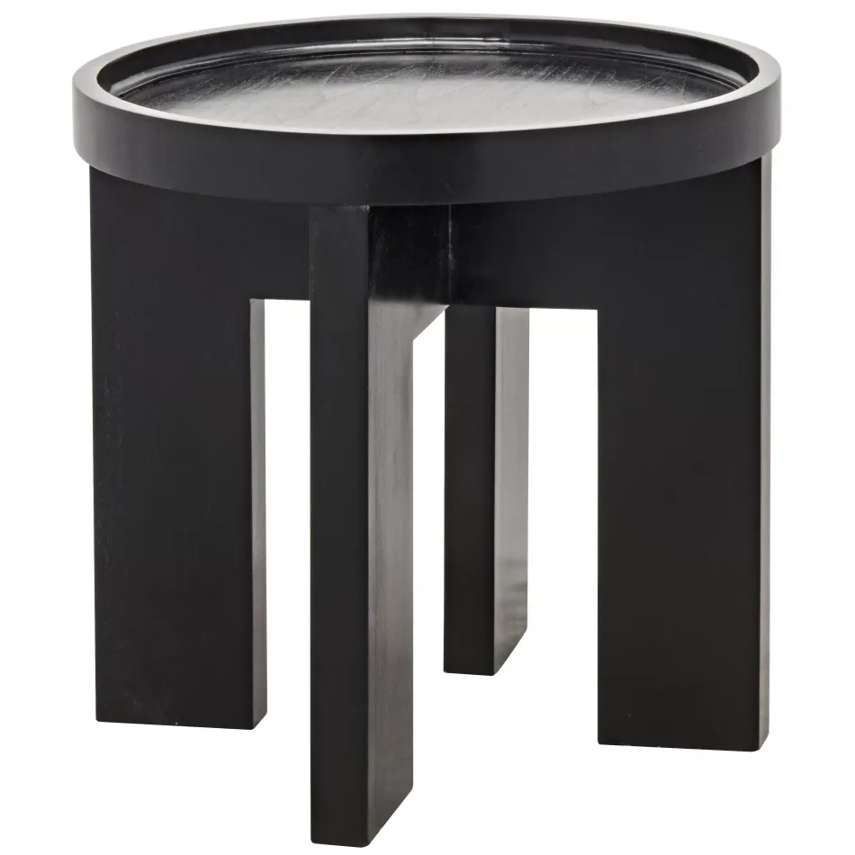 Gavin Side Table, Hand Rubbed Black