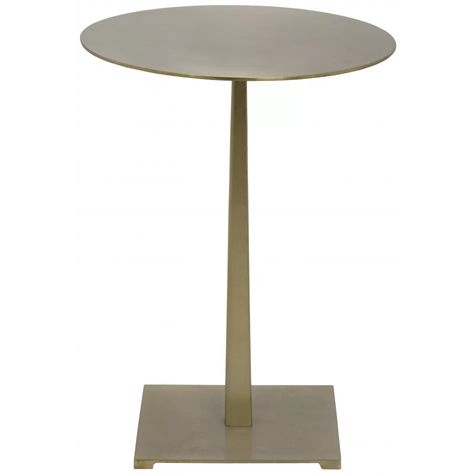 Stiletto Side Table, Antique Brass