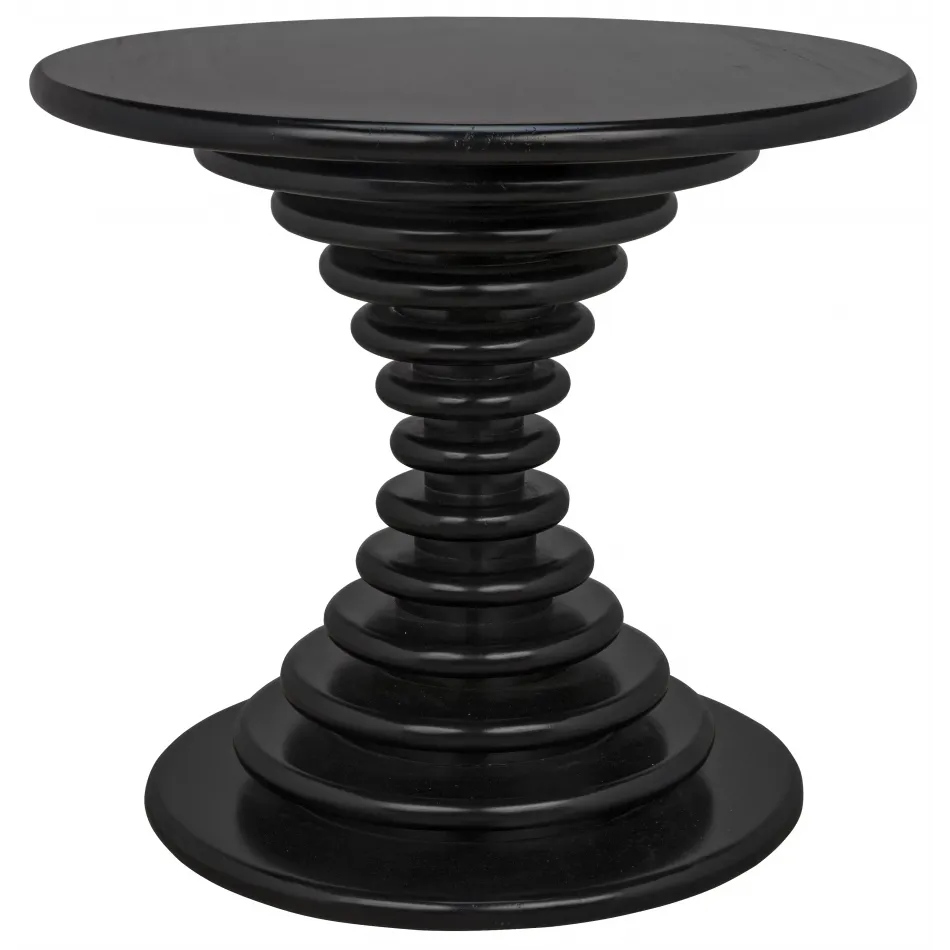 Scheiben Side Table, Hand Rubbed Black