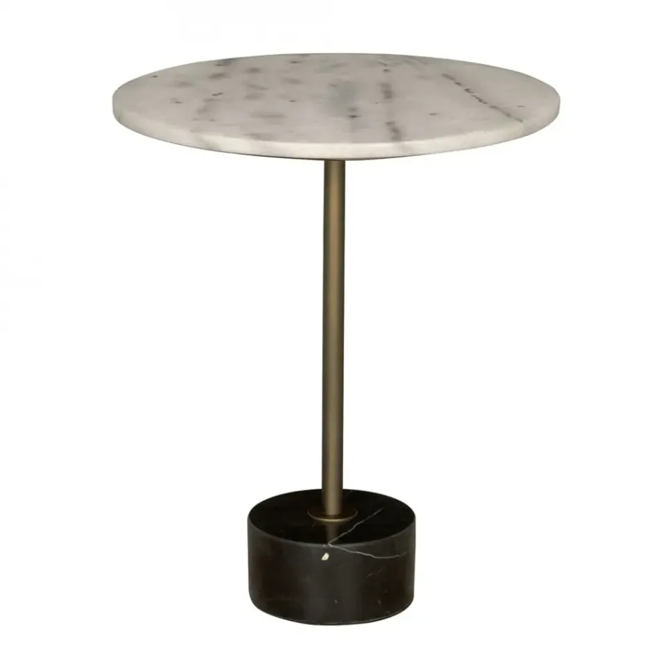 Santosha Side Table with Stone Top