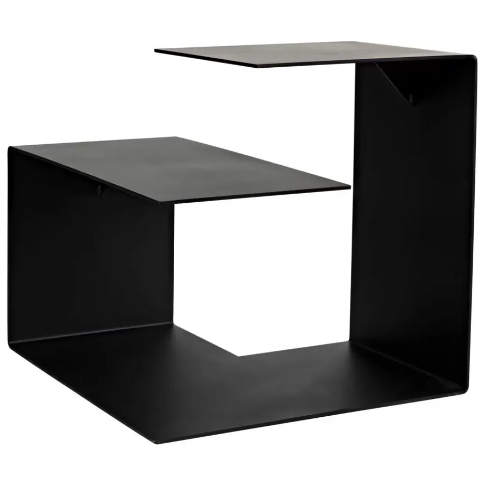 Solo Side Table, Black Metal