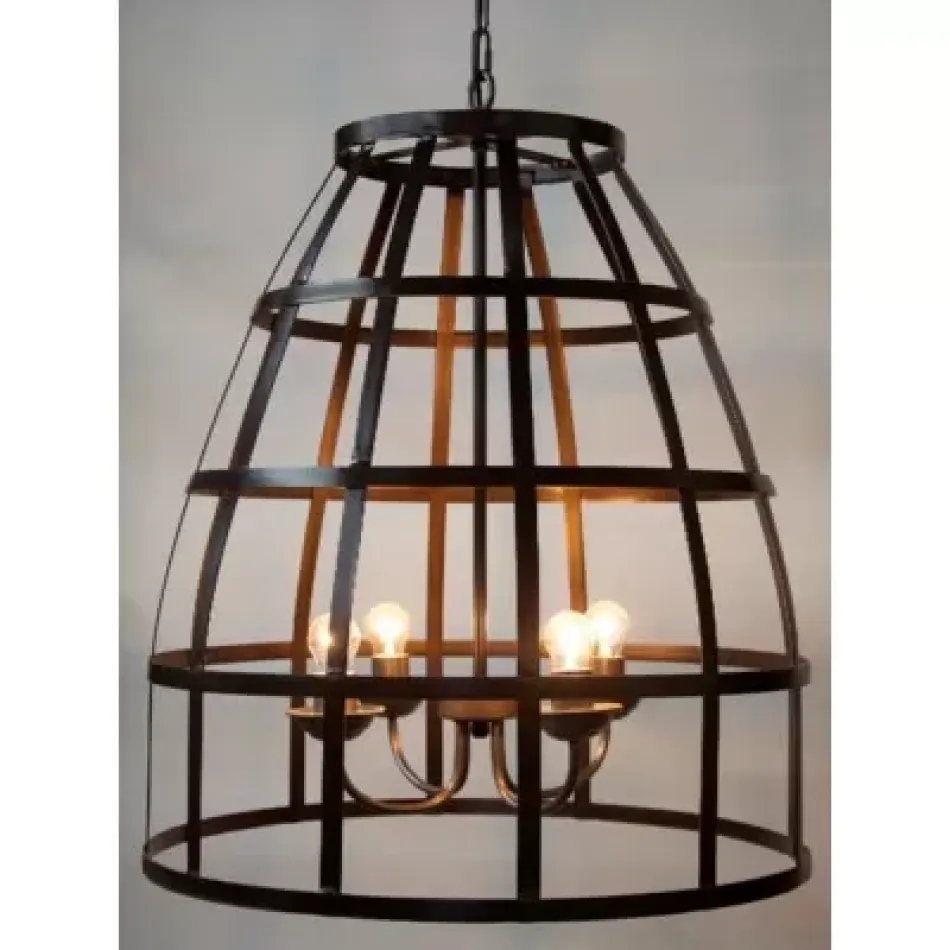 Birdcage Pendant Lamp 305, Black Metal