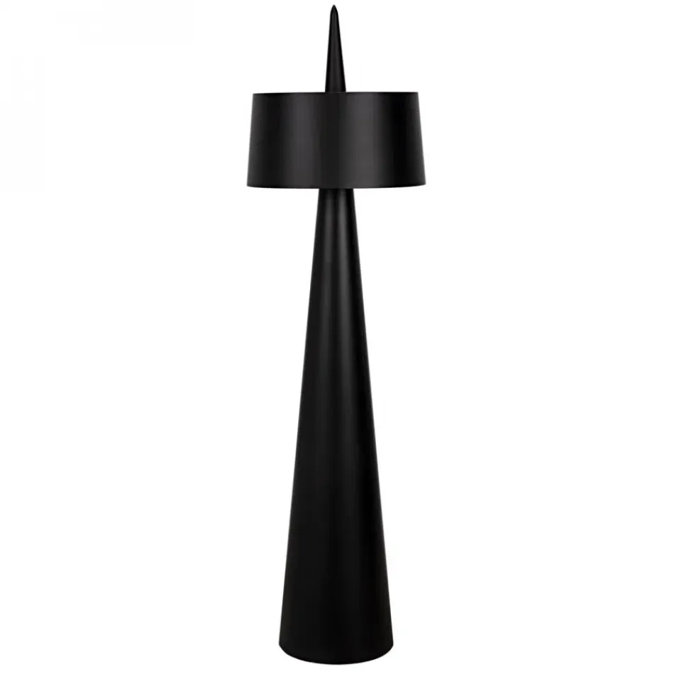 Moray Floor Lamp, Black Metal