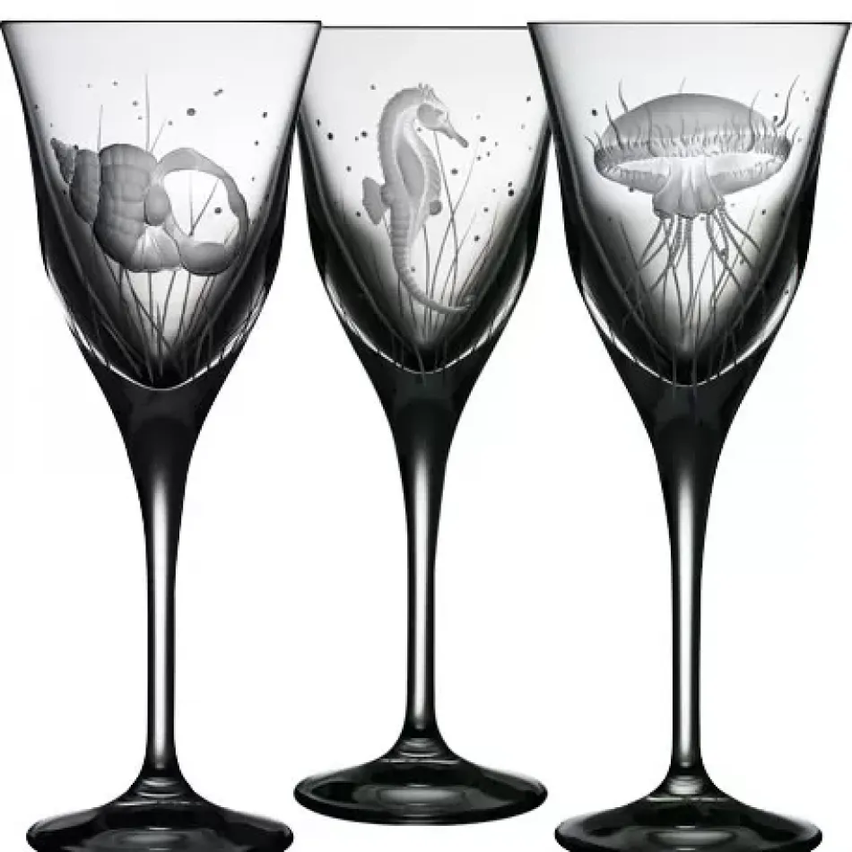 Pacifica Seahorse Amethyst Martini Glass