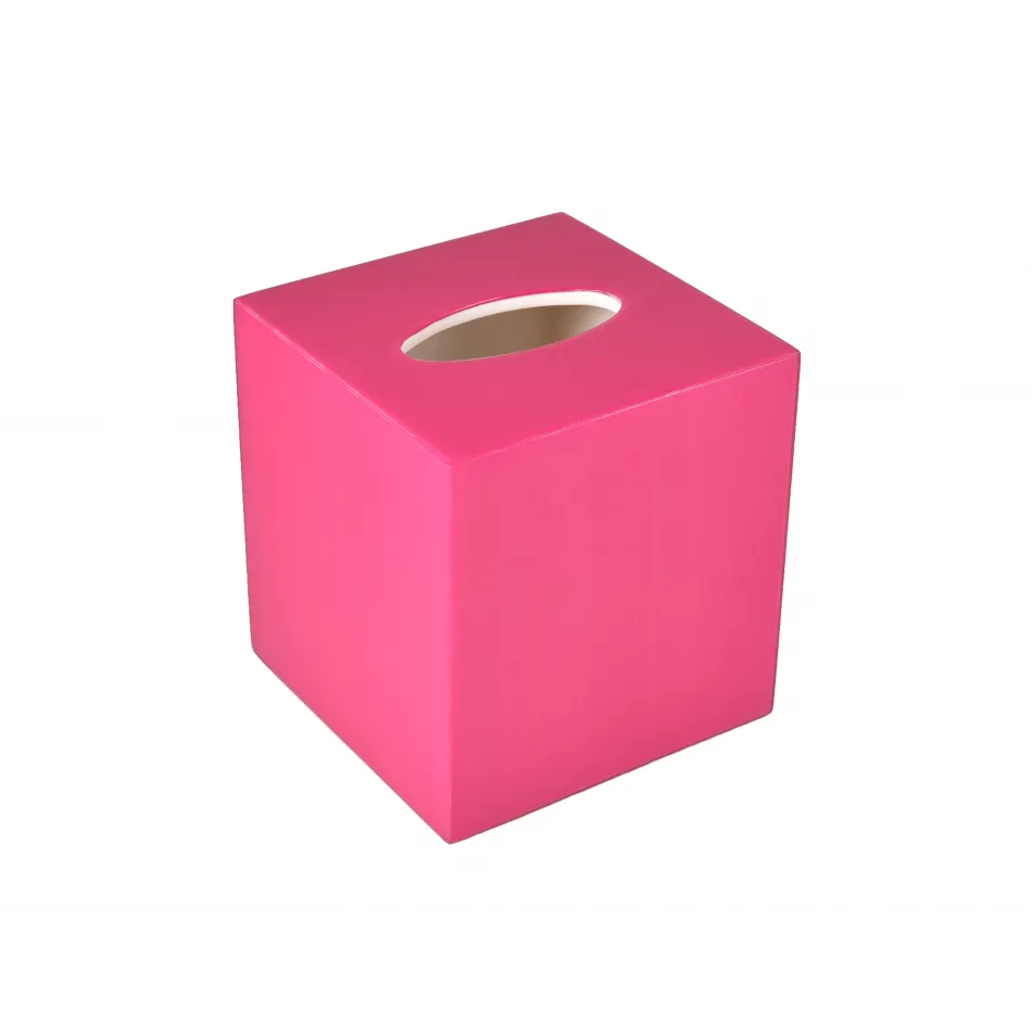 Lacquer Hot Pink Tissue Cover 5.25" Square