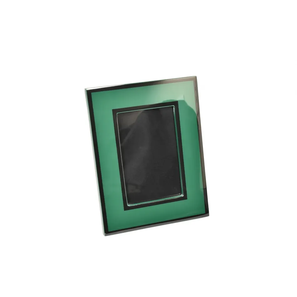 Lacquer Forest Green/Black Trim Picture Frame 4" x 6" (8" x 7" frame)