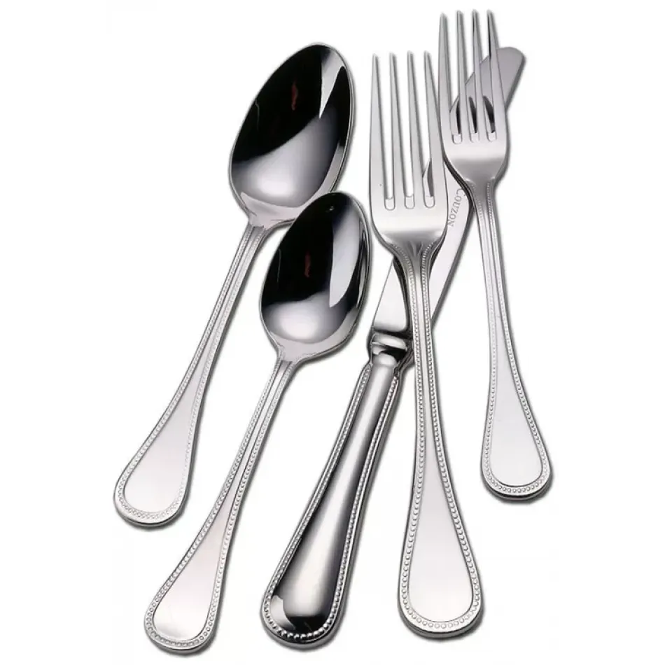 Le Perle Silverplated 5 Pc Setting (Table Knife, Table Fork, Dessert/Salad Fork, Dessert/Soup Spoon, Tea Spoon)