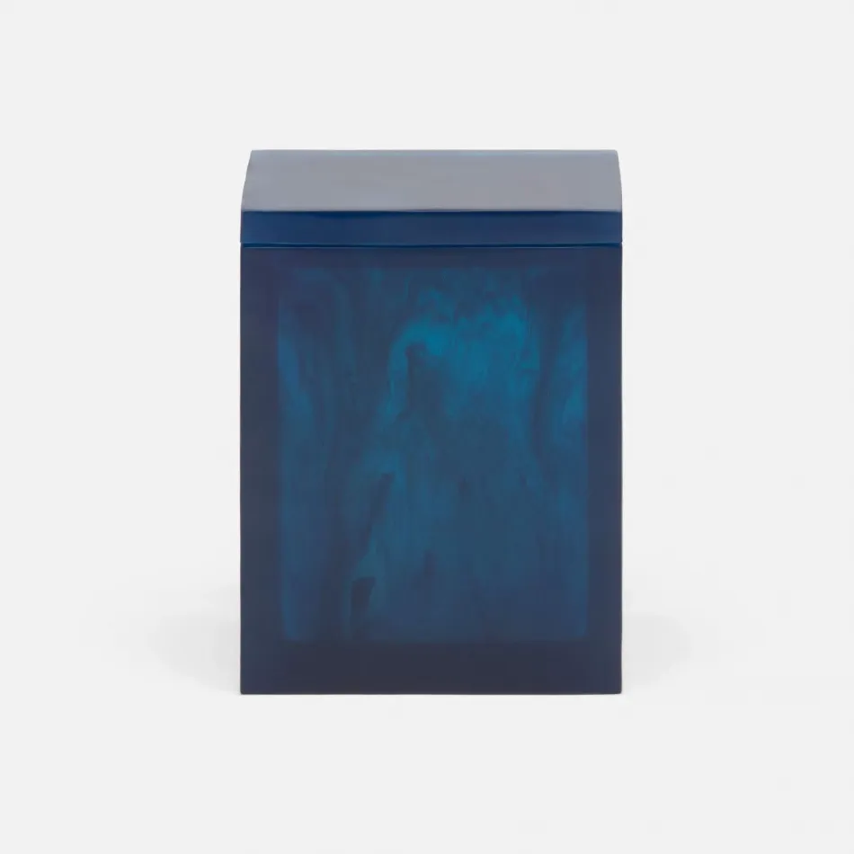 Abiko Cobalt Canister Small Square Straight Cast Resin