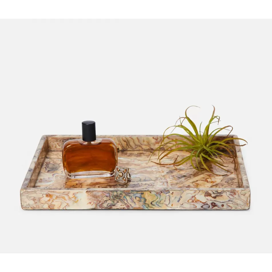 Adana Marbleized Young Pen Tray Large Rectangular Straight Shell