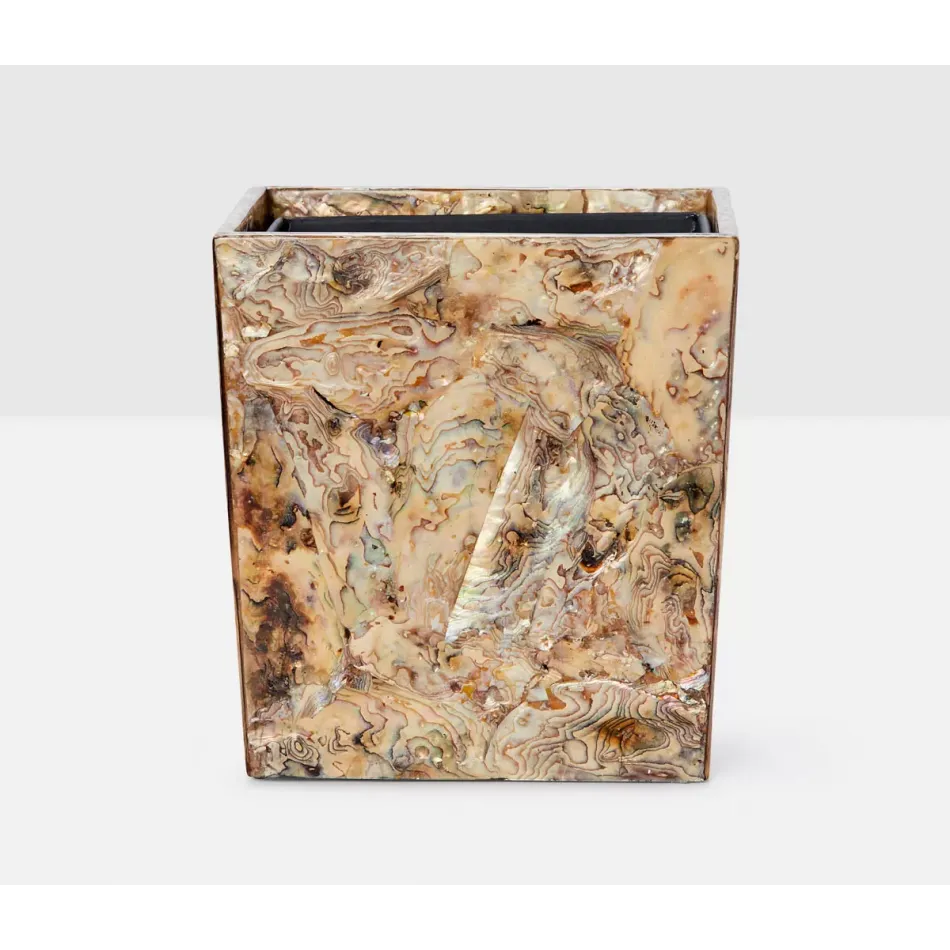 Adana Marbleized Young Pen Wastebasket Rectangular Tapered Shell