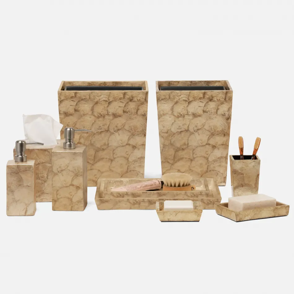 Andria Smoked Capiz Bath Accessories